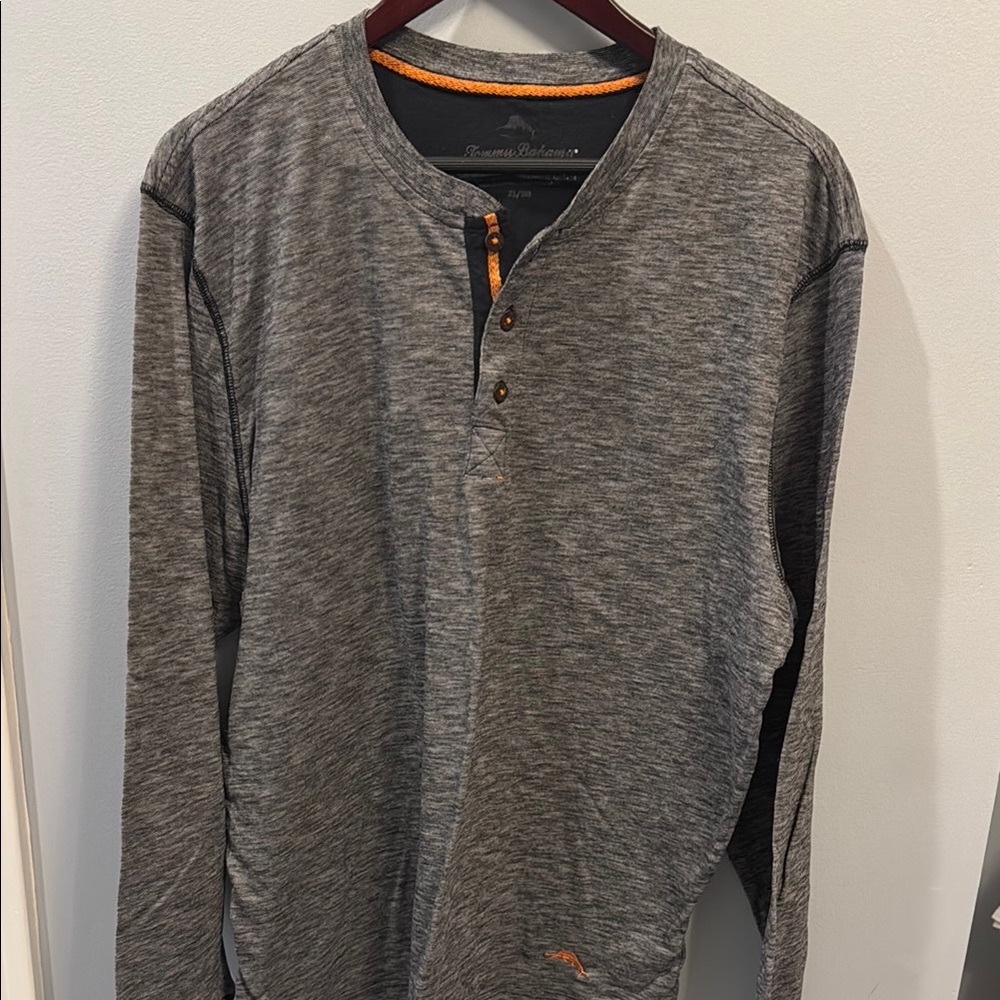 Tommy Bahama Gray Long Sleeve Tee